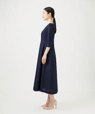 GDEGD84630 Sybilla(シビラ) 【メディア着用】フラワー総刺繍ドレス ネイビー