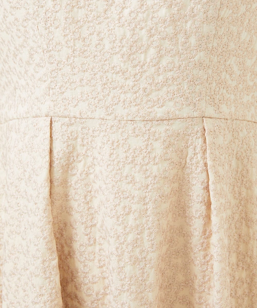 GDEGD84630 Sybilla(シビラ) 【メディア着用】フラワー総刺繍ドレス ベージュ