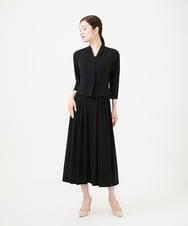 GDPAG90500 Sybilla(シビラ) 【メディア着用】ストレッチスクエアネックドレス ブラック