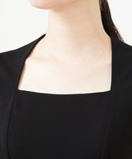 GDPAG90500 Sybilla(シビラ) 【メディア着用】ストレッチスクエアネックドレス ブラック