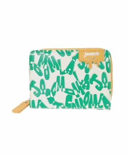 GFYJH02160 Jocomomola モチーフデザイン二つ折り牛革財布