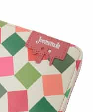 GFYJH03185 Jocomomola(ホコモモラ) モチーフデザインラウンドジップ牛革長財布 ピンク