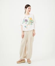 GHLHF20300 Sybilla(シビラ) 【PLAYA】リネンレーヨンバルーンパンツ ベージュ