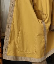 GJBAD02220 Jocomomola(ホコモモラ) Arriate セーラーカラーコーデュロイブラウス グレー×イエロー