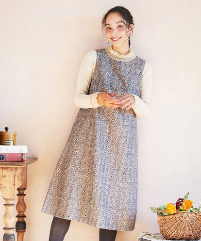 GJECD50350 Jocomomola Escudos 幾何調総刺繍ワンピース［オケージョン/セレモニー］