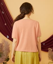 GJFHD01200 Jocomomola(ホコモモラ) Flores de verano フラワージャカードニットプルオーバー オレンジ
