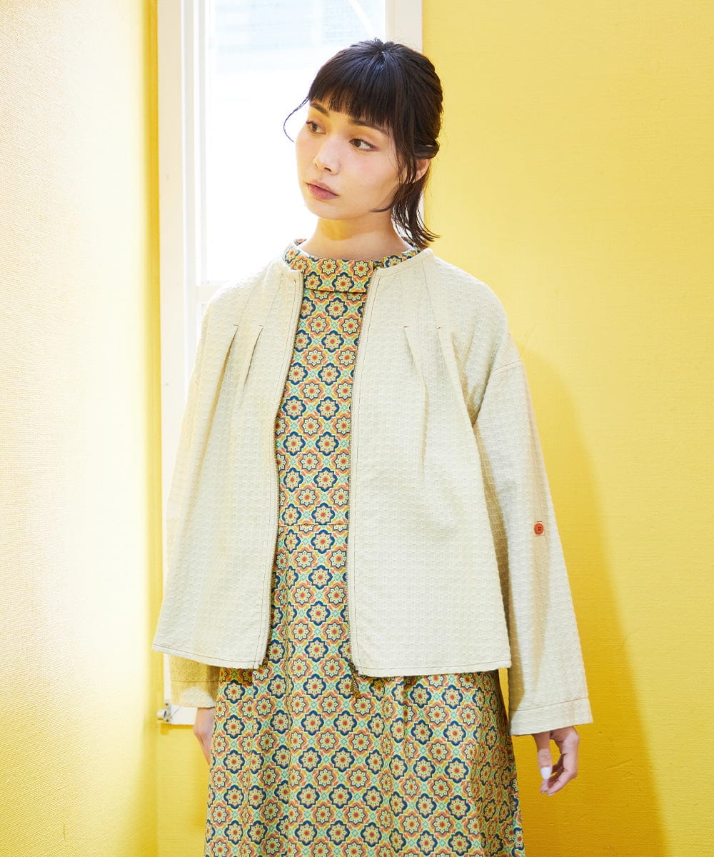 GJJFD35240 Jocomomola(ホコモモラ) Encrucijada ドビーノーカラージャケット ベージュ