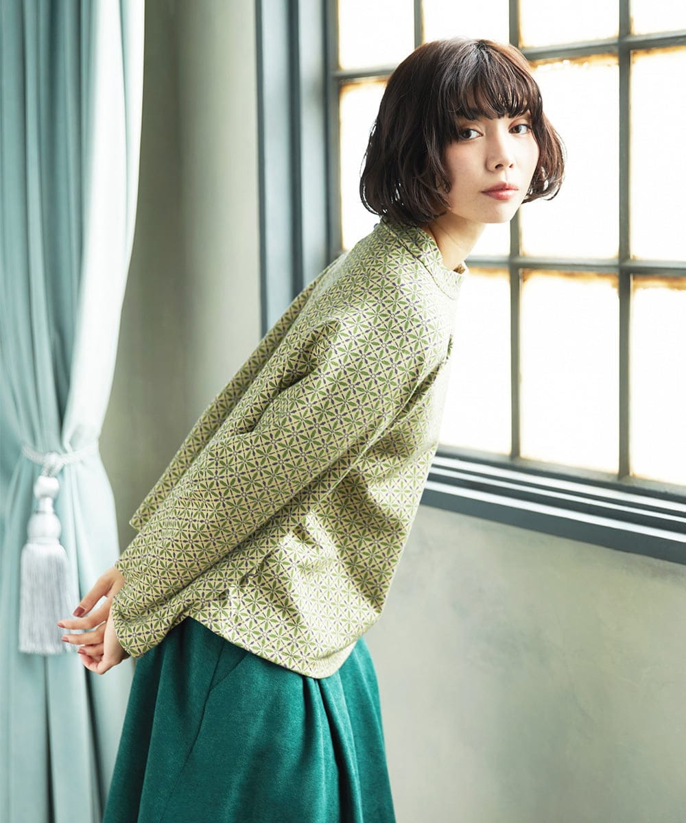 GJKDD31180 Jocomomola(ホコモモラ) Armadura de flores ジャカードカットソー ベージュ