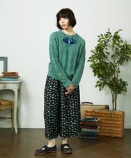 GJKDD33110 Jocomomola(ホコモモラ) ベアスムース  レース切り替えカットソー アイボリー