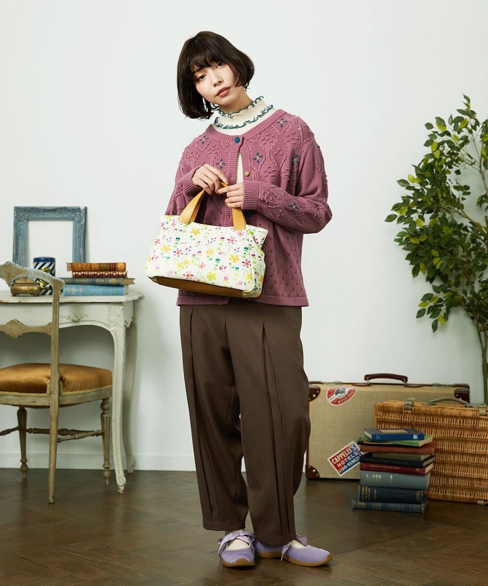 GJKDD35120 Jocomomola(ホコモモラ) Tierras de cuitivo メロウハイネックカットソー アイボリー