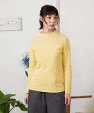 GJKFD33110 Jocomomola(ホコモモラ) フライス幾何レースドッキングカットソー イエロー