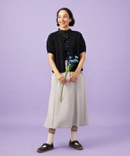 GJKGD31090 Jocomomola(ホコモモラ) ハイネックシアーレースタンクトップ ブラック