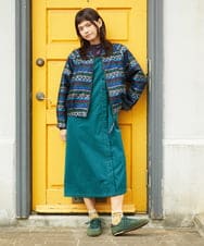 GJKJE39150 Jocomomola(ホコモモラ) 【日本製】配色ドットジャカードカットソー ブラック
