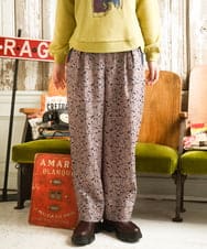 GJLAD70200 Jocomomola(ホコモモラ) Calle de Manuela Malasana アニマルプリントパンツ ベージュ