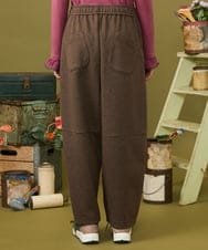 GJLAH43200 Jocomomola(ホコモモラ) 【先行予約】カットソーフラワー刺繍パンツ ブラウン