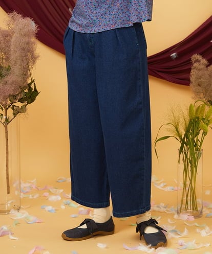 GJLDE39180  デニムカーブシルエットパンツ
