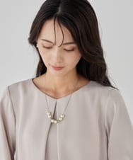 K12CD03024 a.v.v(アー・ヴェ・ヴェ) パール調スライドネックレス シルバー