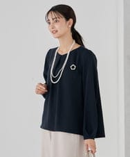 K12CD12024 a.v.v(アー・ヴェ・ヴェ) パール調サークルブローチ シルバー