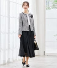 K12CD16029 a.v.v(アー・ヴェ・ヴェ) メッシュフラワーコサージュ ブラック