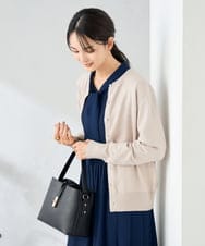 K2CAD40049 a.v.v(アー・ヴェ・ヴェ) 【洗える】クルーネックニットカーディガン レッド