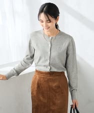 K2CAD40049 a.v.v(アー・ヴェ・ヴェ) 【洗える】クルーネックニットカーディガン レッド