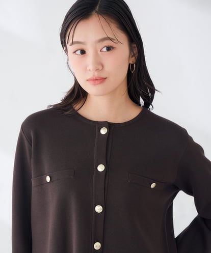 K2CKD01064 a.v.v ミラノリブ ニット ジャケット