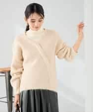 K2FBD23049 a.v.v(アー・ヴェ・ヴェ) カシュクールライクVネックニット ライトブルー