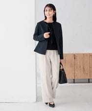 K2FBD72044 a.v.v(アー・ヴェ・ヴェ) 【WEB限定】ボートネックパフスリーブスプリングニット ブラック