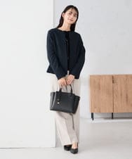 K2FBD72044 a.v.v(アー・ヴェ・ヴェ) 【WEB限定】ボートネックパフスリーブスプリングニット ブラック