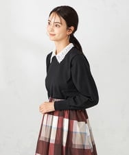K2FKA08049 a.v.v(アー・ヴェ・ヴェ) 2WAYレースカラーニット アイボリー
