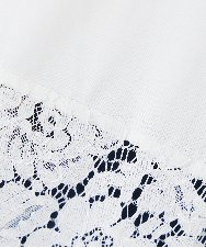 K2KAG02035 a.v.v(アー・ヴェ・ヴェ) レース ヘム ロンT ブラック