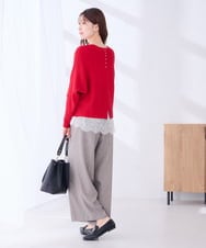 K2KAG03035 a.v.v(アー・ヴェ・ヴェ) 【雑誌InRed(宝島社)11月号掲載】チュールレースヘムロンT ホワイト