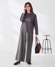 K2KAG15035 a.v.v(アー・ヴェ・ヴェ) アソート ロゴ プリント 長袖 Tシャツ ダークグレー