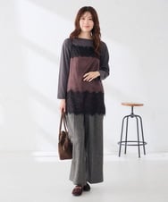 K2KAG15035 a.v.v(アー・ヴェ・ヴェ) アソート ロゴ プリント 長袖 Tシャツ ダークグレー