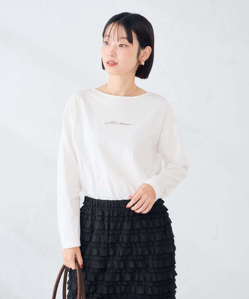 K2KAG15035 a.v.v(アー・ヴェ・ヴェ) アソート ロゴ プリント 長袖 Tシャツ ダークグレー