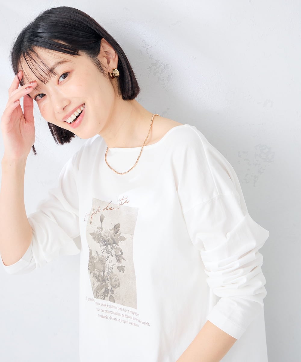 K2KAG15035 a.v.v(アー・ヴェ・ヴェ) アソート ロゴ プリント 長袖 Tシャツ ダークグレー