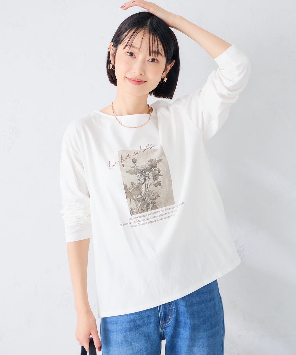 K2KAG15035 a.v.v(アー・ヴェ・ヴェ) アソート ロゴ プリント 長袖 Tシャツ ダークグレー