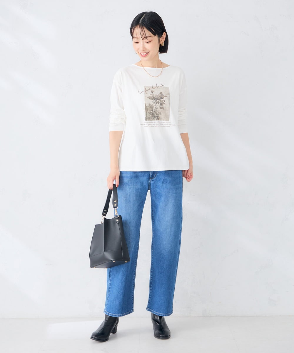 K2KAG15035 a.v.v(アー・ヴェ・ヴェ) アソート ロゴ プリント 長袖 Tシャツ ダークグレー