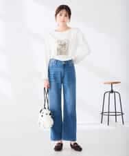 K2KAG15035 a.v.v(アー・ヴェ・ヴェ) アソート ロゴ プリント 長袖 Tシャツ ダークグレー