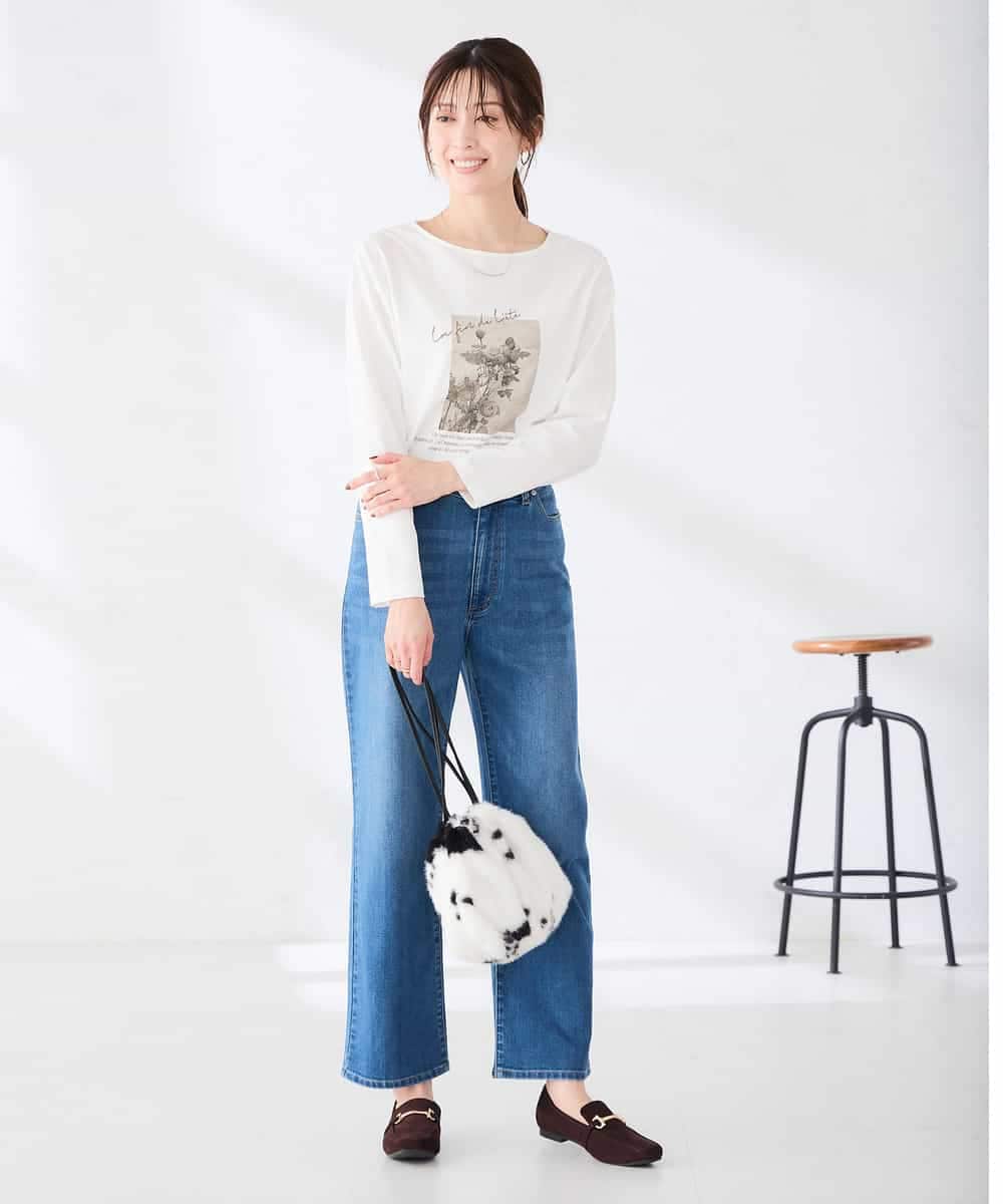 K2KAG15035 a.v.v(アー・ヴェ・ヴェ) アソート ロゴ プリント 長袖 Tシャツ ダークグレー