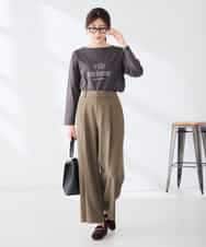 K2KAG15035 a.v.v(アー・ヴェ・ヴェ) アソート ロゴ プリント 長袖 Tシャツ ダークグレー