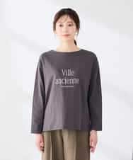 K2KAG15035 a.v.v(アー・ヴェ・ヴェ) アソート ロゴ プリント 長袖 Tシャツ ダークグレー