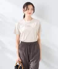 K2KGD28029 a.v.v(アー・ヴェ・ヴェ) 【UVカット/接触冷感】コンパクトロゴTシャツ グレージュ