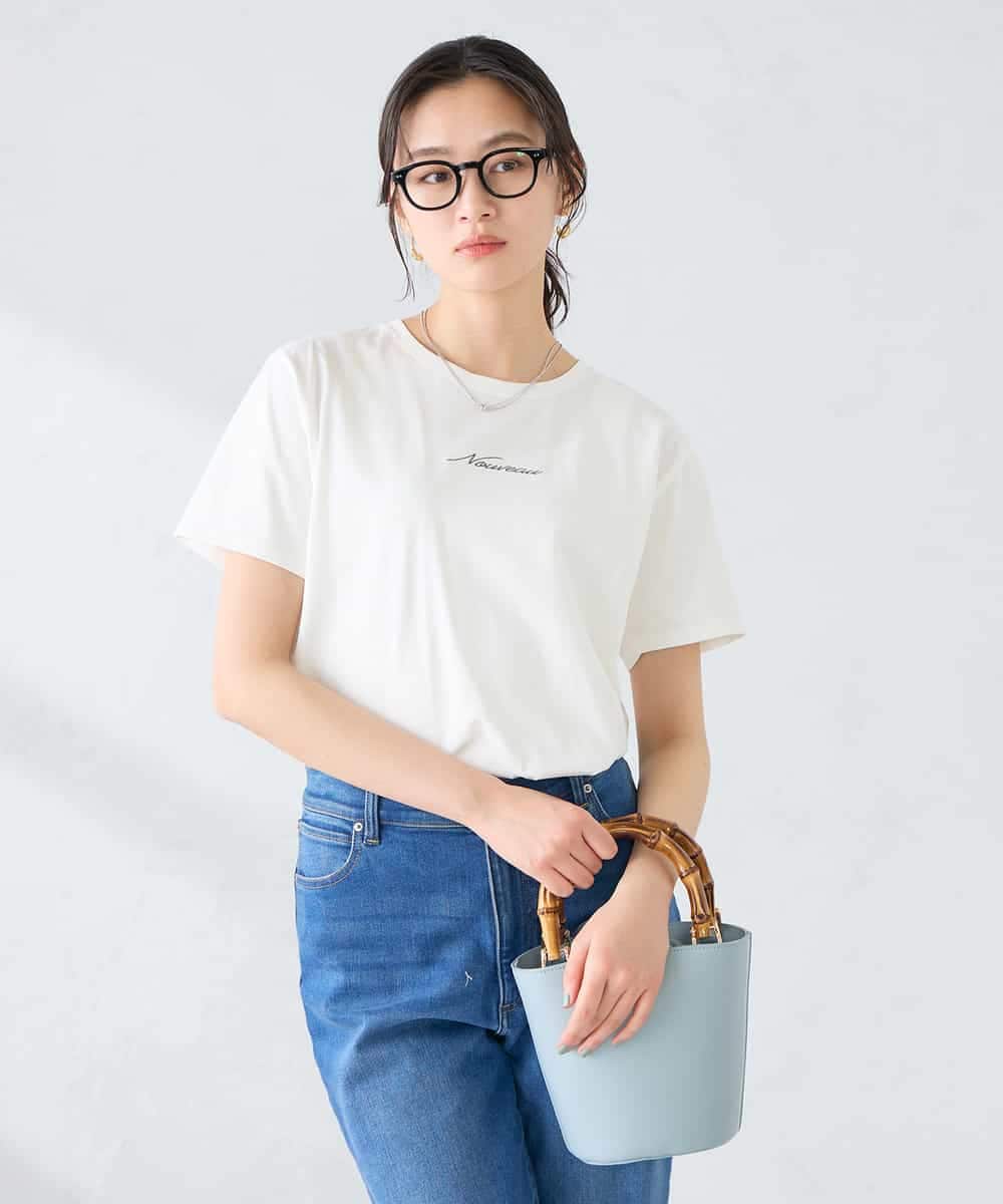 K2KGD28029 a.v.v(アー・ヴェ・ヴェ) 【UVカット/接触冷感】コンパクトロゴTシャツ ホワイト