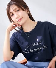 K2KGD29029 a.v.v(アー・ヴェ・ヴェ) 【UVカット/接触冷感】ロゴTシャツ ネイビー