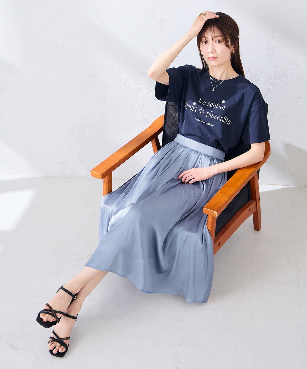 K2KGD29029 a.v.v(アー・ヴェ・ヴェ) 【UVカット/接触冷感】ロゴTシャツ ネイビー