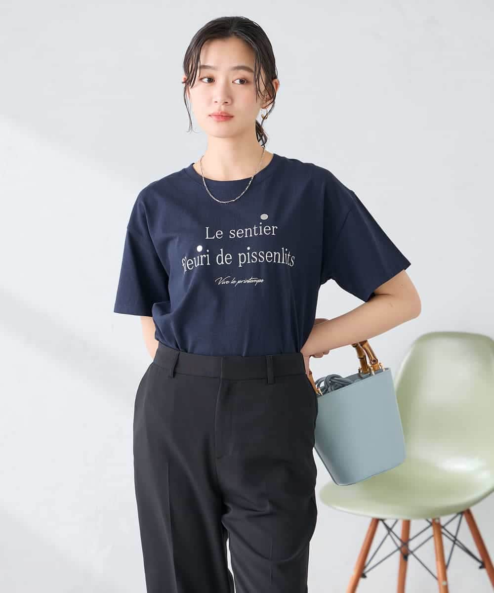K2KGD29029 a.v.v(アー・ヴェ・ヴェ) 【UVカット/接触冷感】ロゴTシャツ ネイビー
