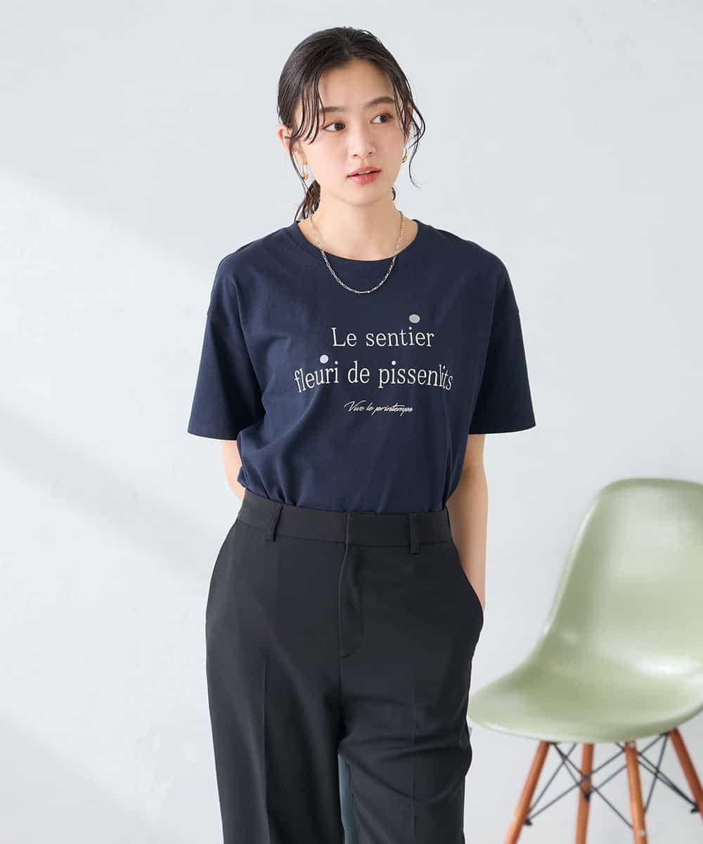 K2KGD29029 a.v.v(アー・ヴェ・ヴェ) 【UVカット/接触冷感】ロゴTシャツ ネイビー