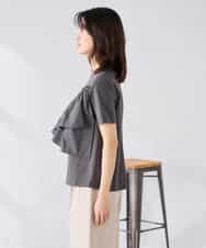 K2KGD36044 a.v.v(アー・ヴェ・ヴェ) フリルドッキングTシャツ ホワイト