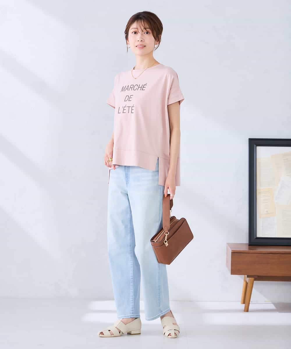 K2KGD39035 a.v.v(アー・ヴェ・ヴェ) ゆるプリントTシャツ ダークグレー（ロゴ）